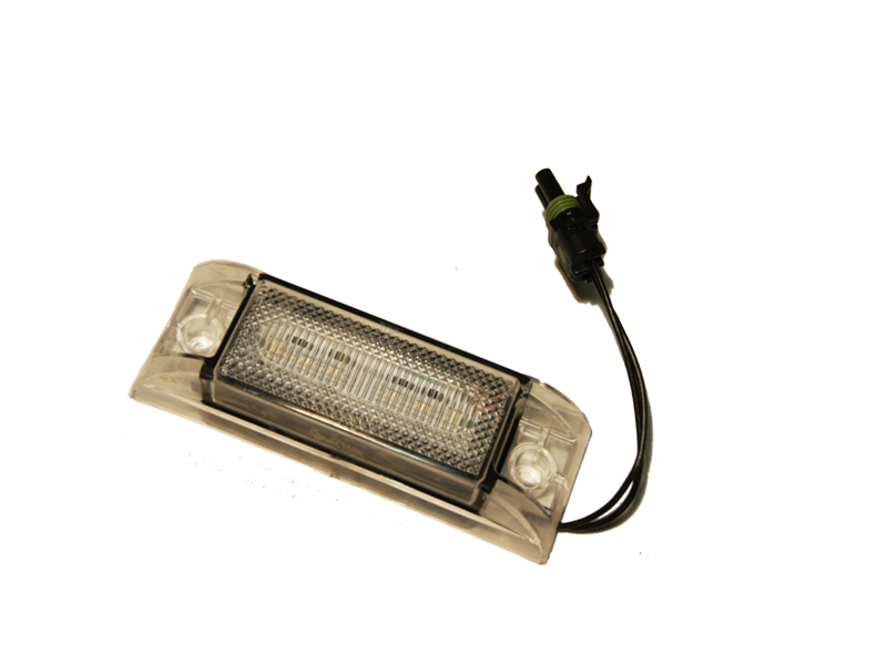 Pm Clear Led Red Marker Light W/ Packard Conn