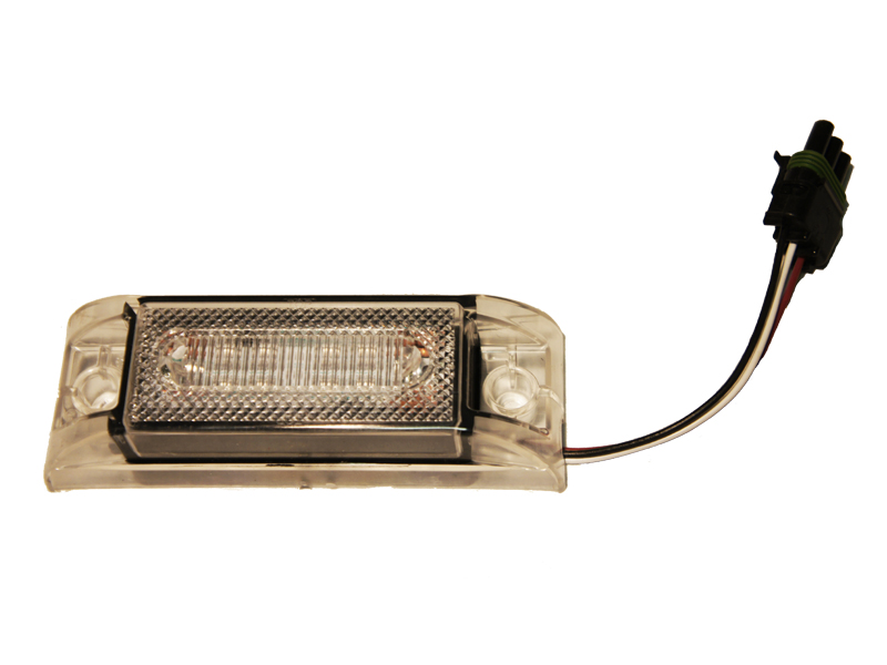 Pm Clear Led Amber Midship Light W/ Packard Conn