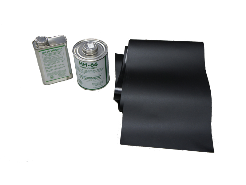 Tarp Repair Kit, Include Glue, Solvent And Material Black Only